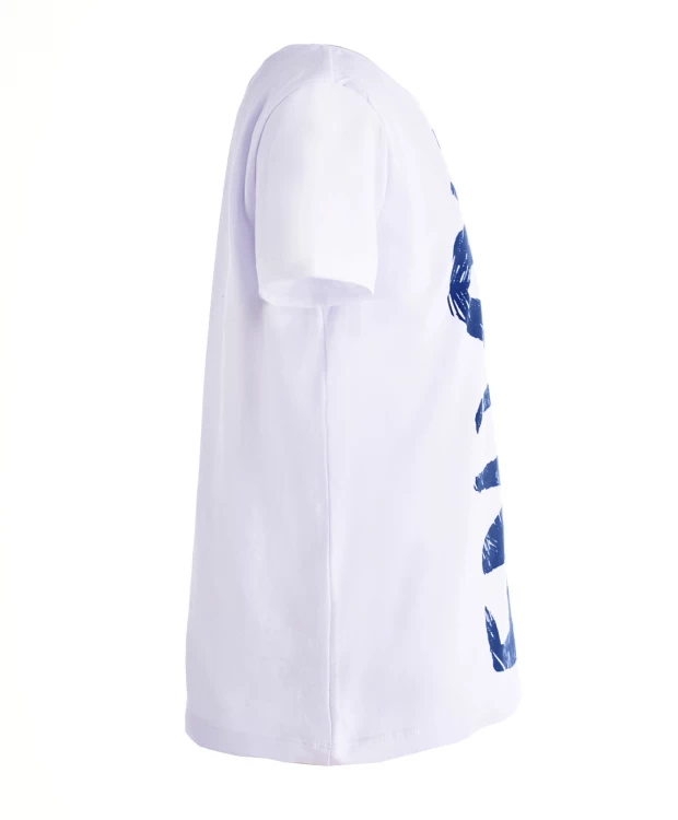 фото Белая трикотажная футболка button blue (134)