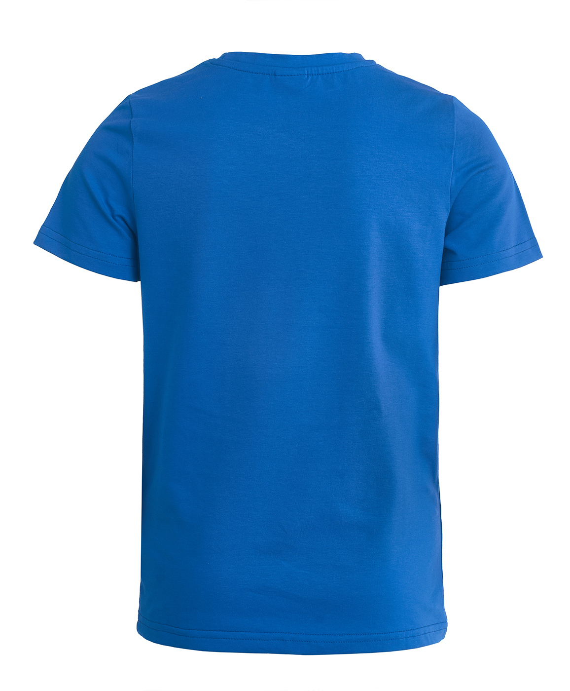 фото Синяя футболка с коротким рукавом button blue