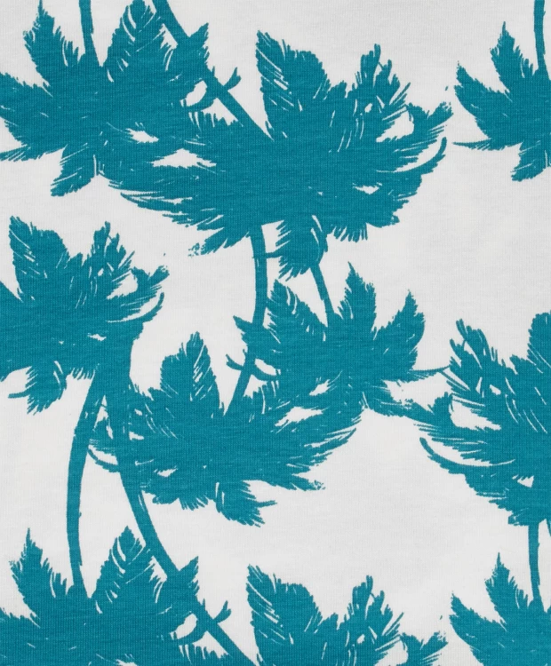 фото Белый платок с орнаментом пальмы button blue (без размера)