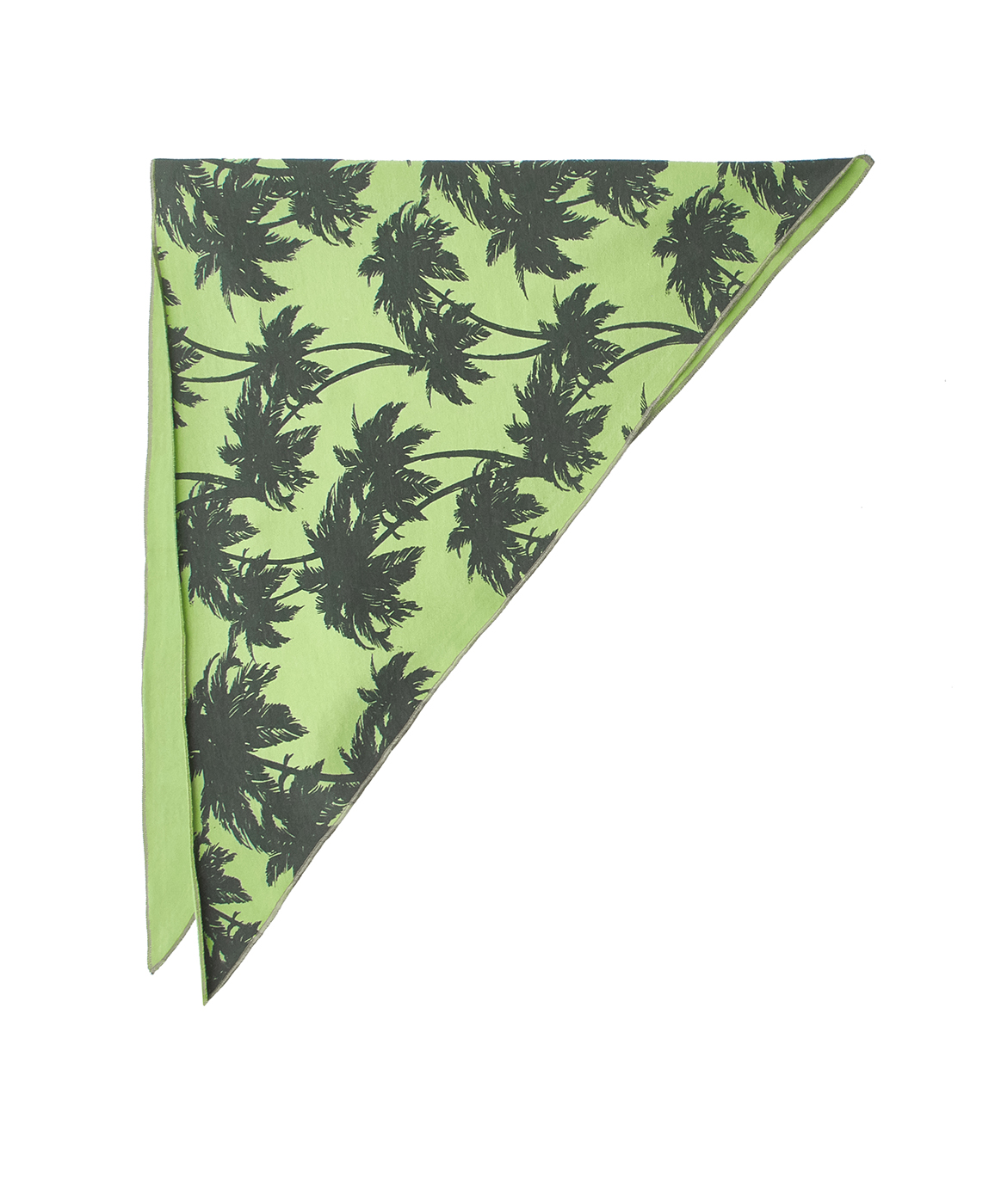 фото Зеленый платок с орнаментом пальмы button blue
