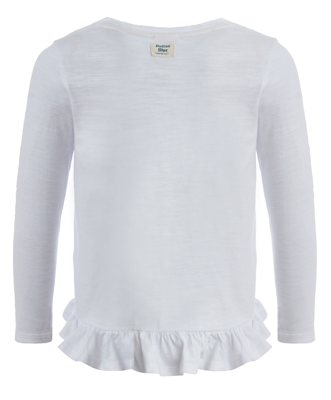 фото Белая хлопковая футболка с принтом button blue