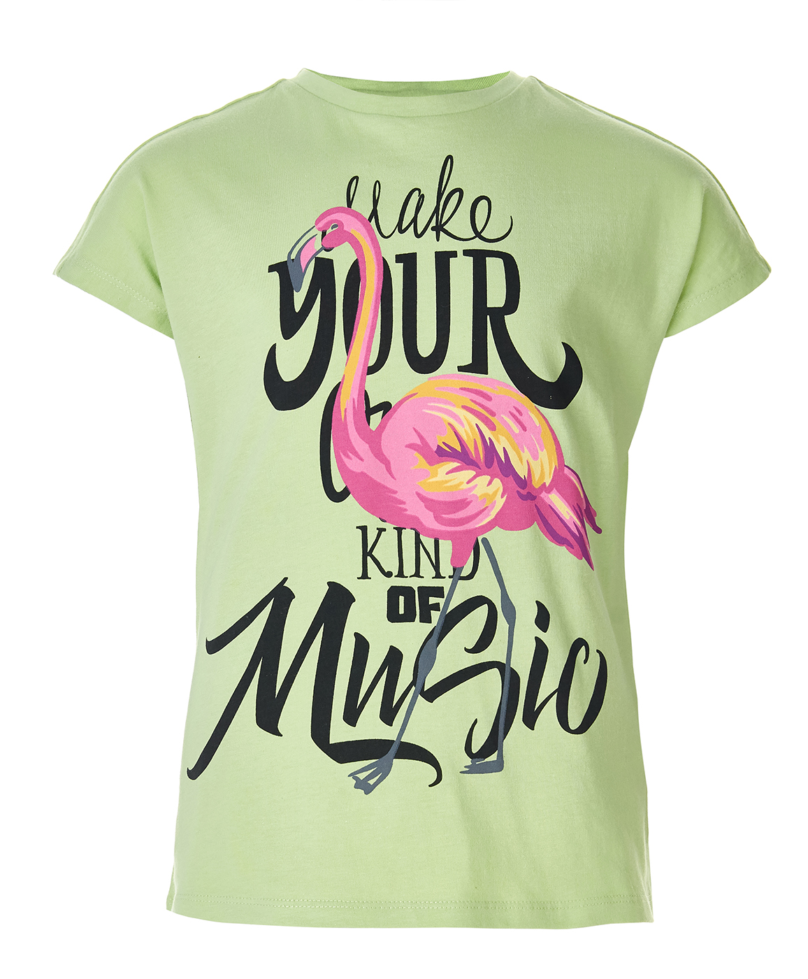 фото Салатовая футболка с принтом button blue