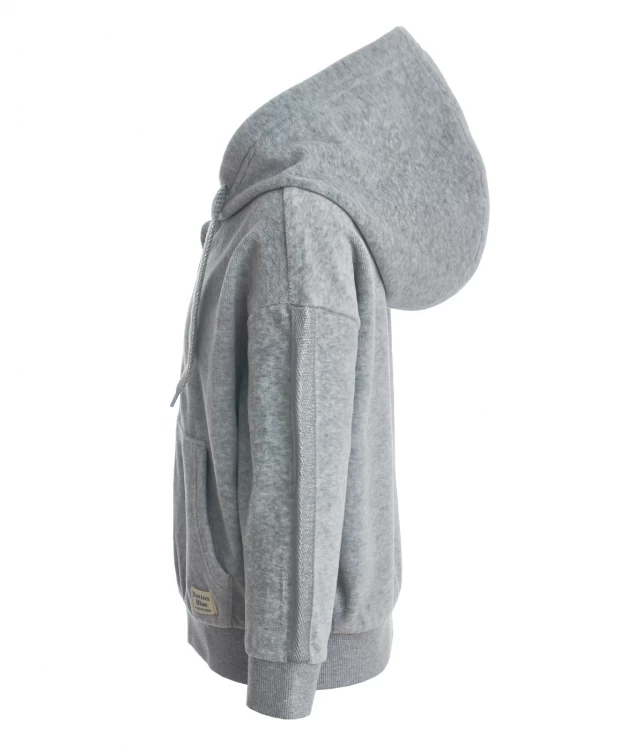 фото Серая велюровая толстовка button blue (152)