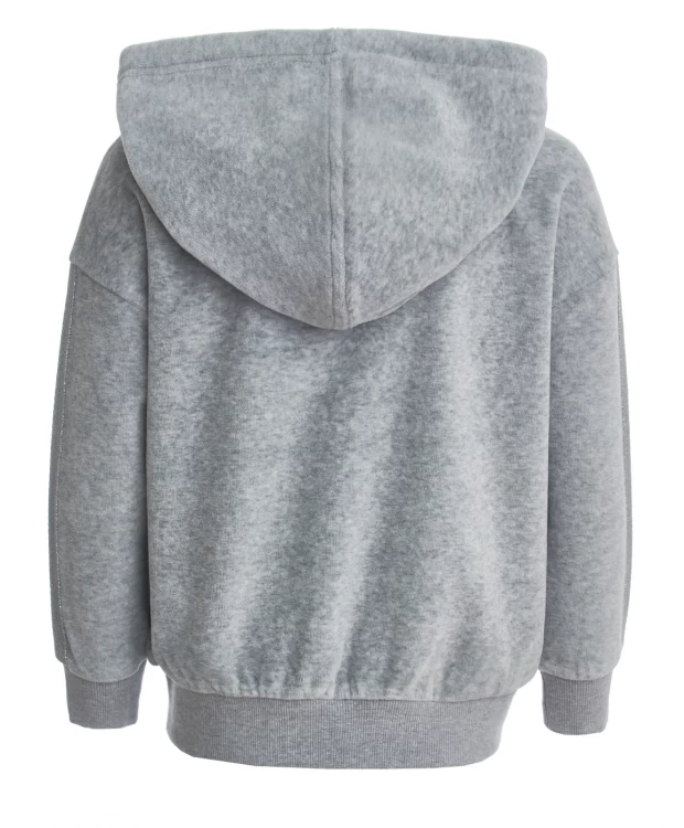 фото Серая велюровая толстовка button blue (152)