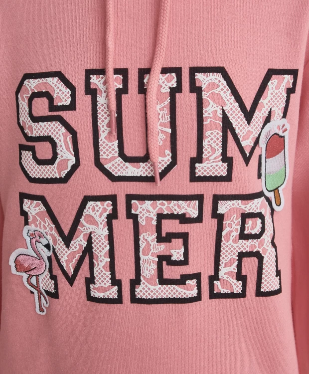 фото Розовая толстовка из футера button blue (122)