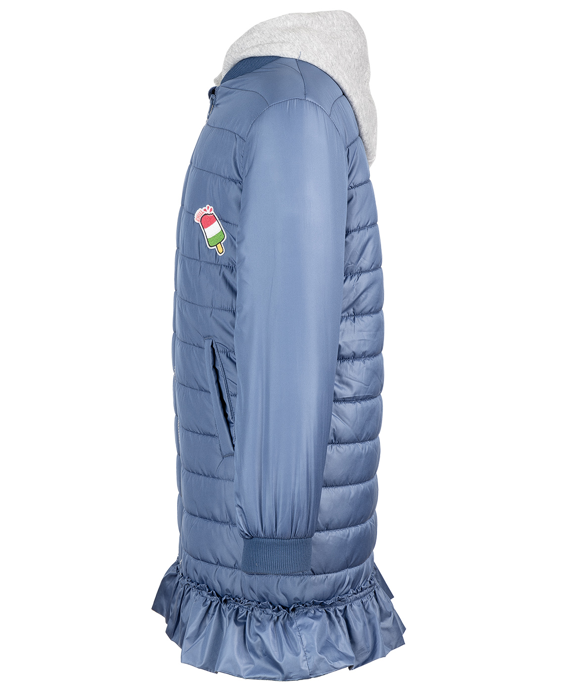 фото Синее демисезонное пальто button blue