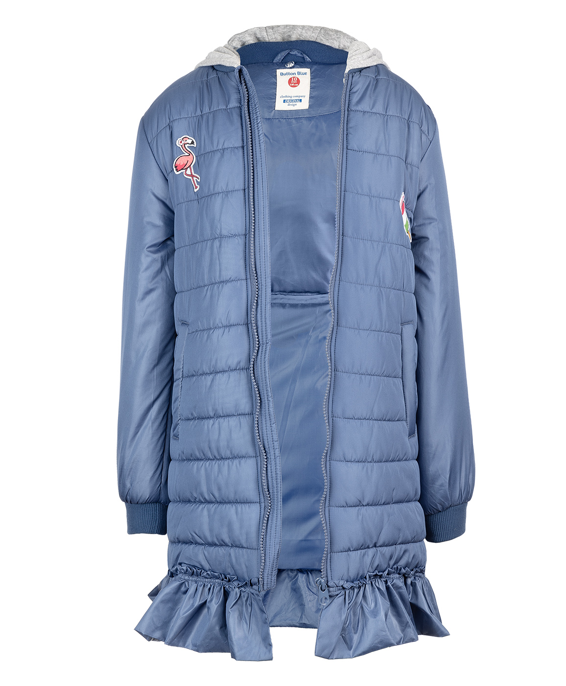 фото Синее демисезонное пальто button blue