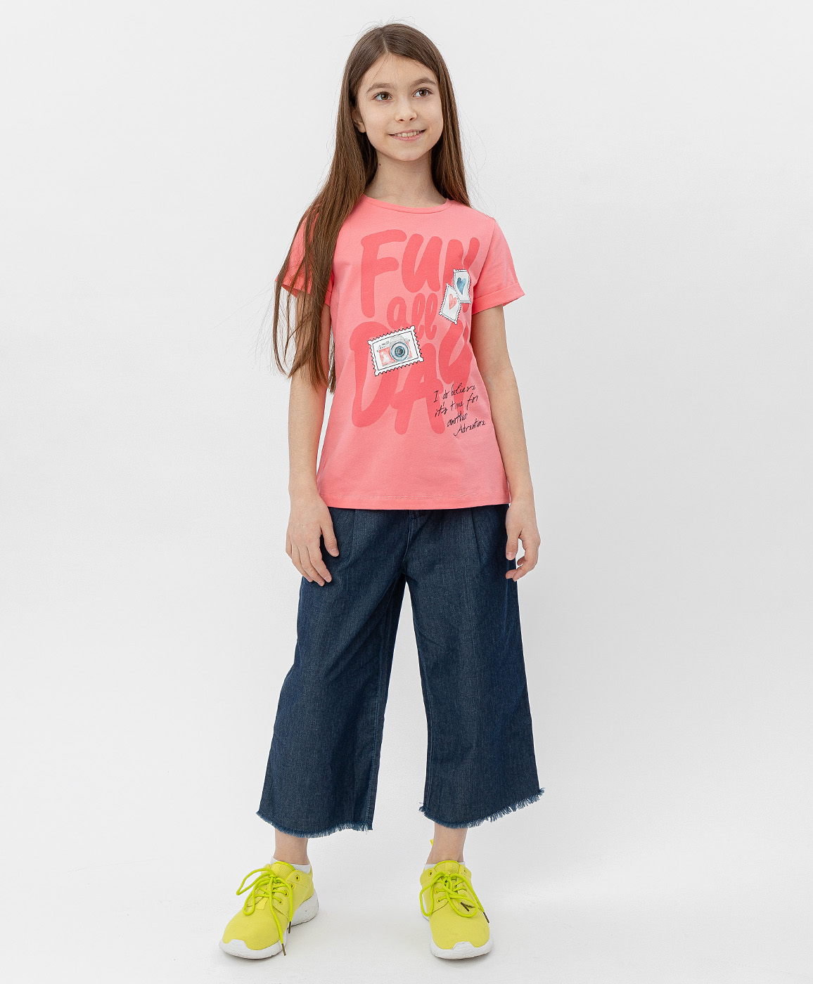 фото Розовая футболка с коротким рукавом button blue