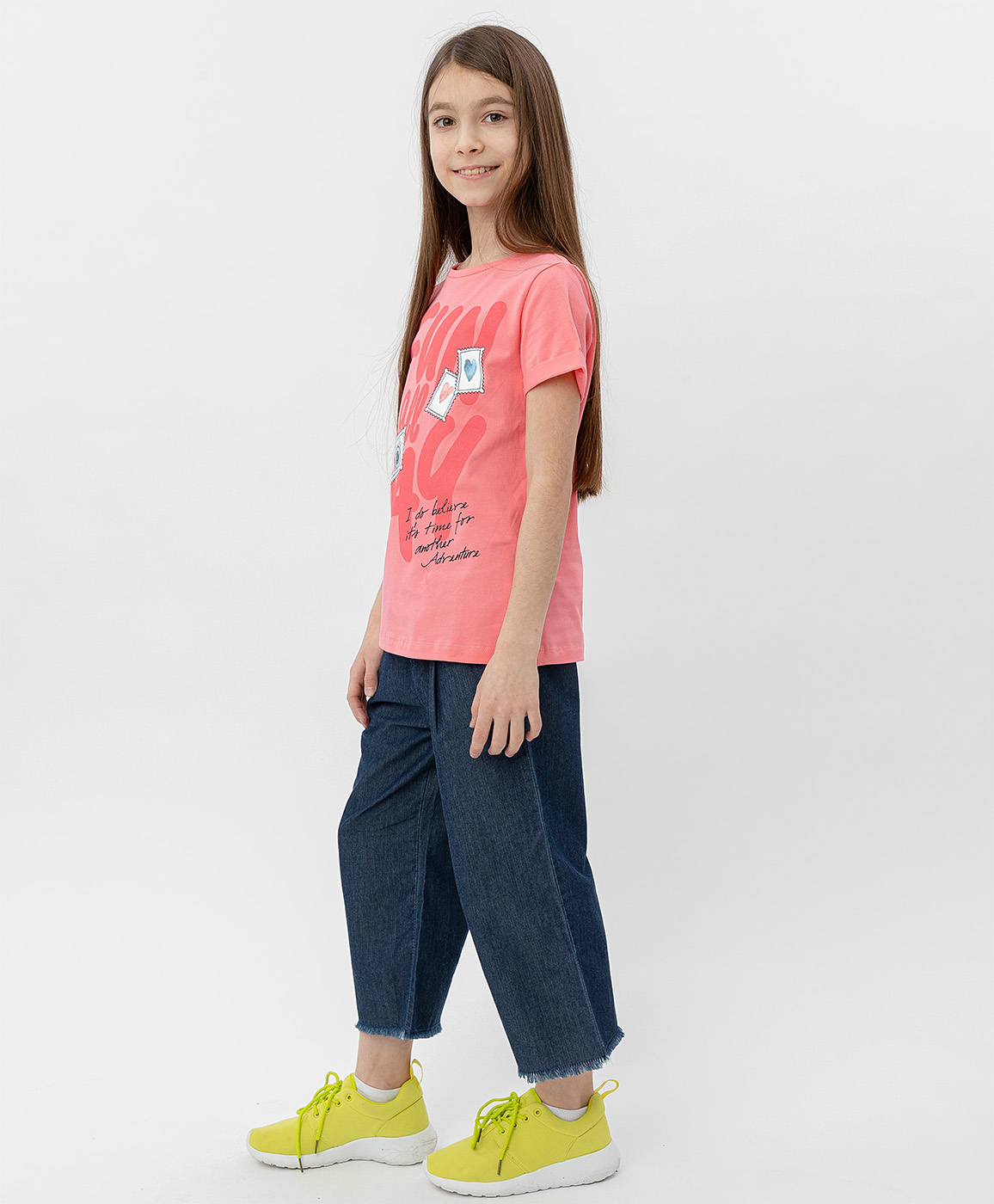 фото Розовая футболка с коротким рукавом button blue