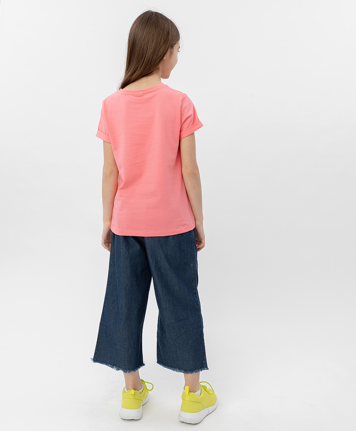 фото Розовая футболка с коротким рукавом button blue