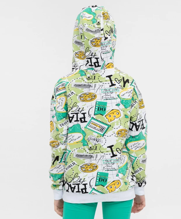 фото Толстовка с капюшоном button blue (104)