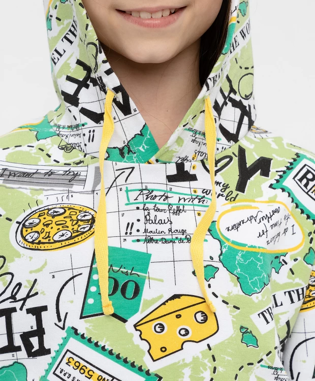 фото Толстовка с капюшоном button blue (104)