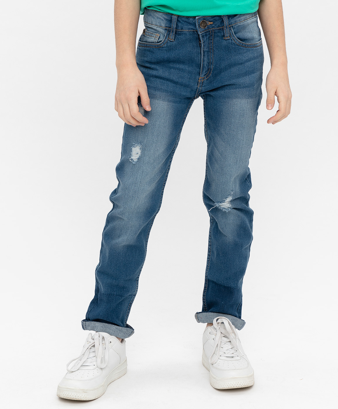 фото Джинсы slim fit button blue