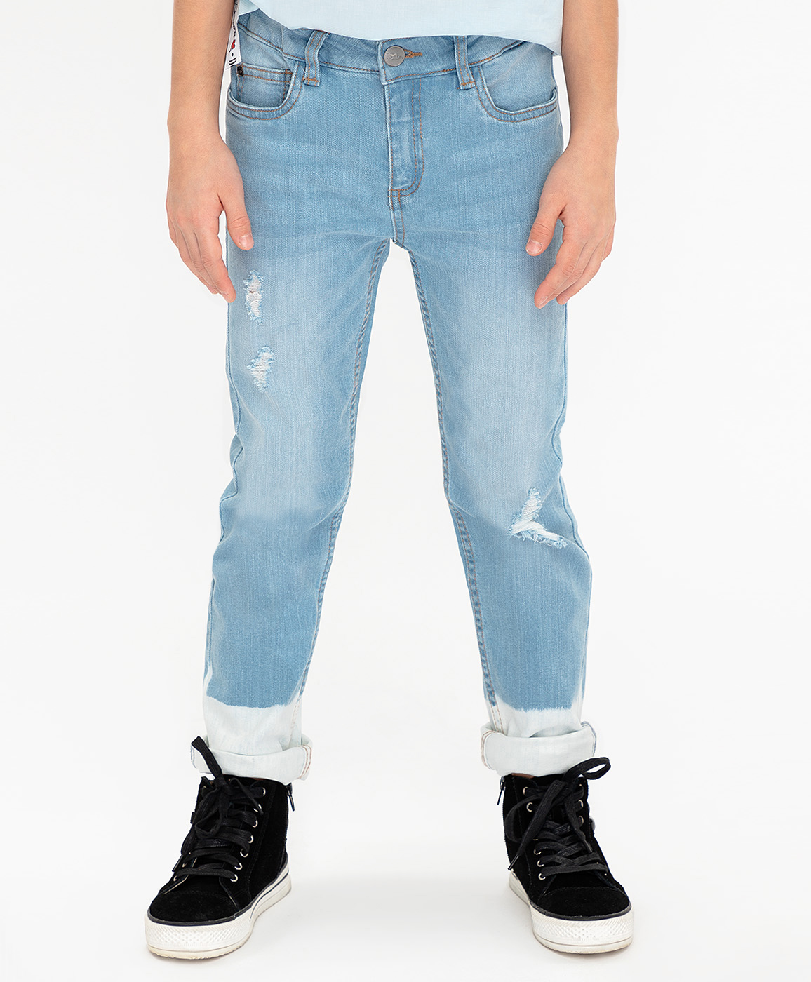 фото Джинсы slim fit button blue