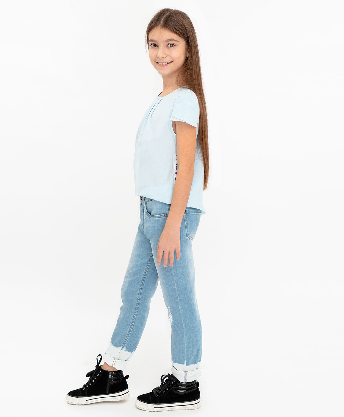 фото Джинсы slim fit button blue