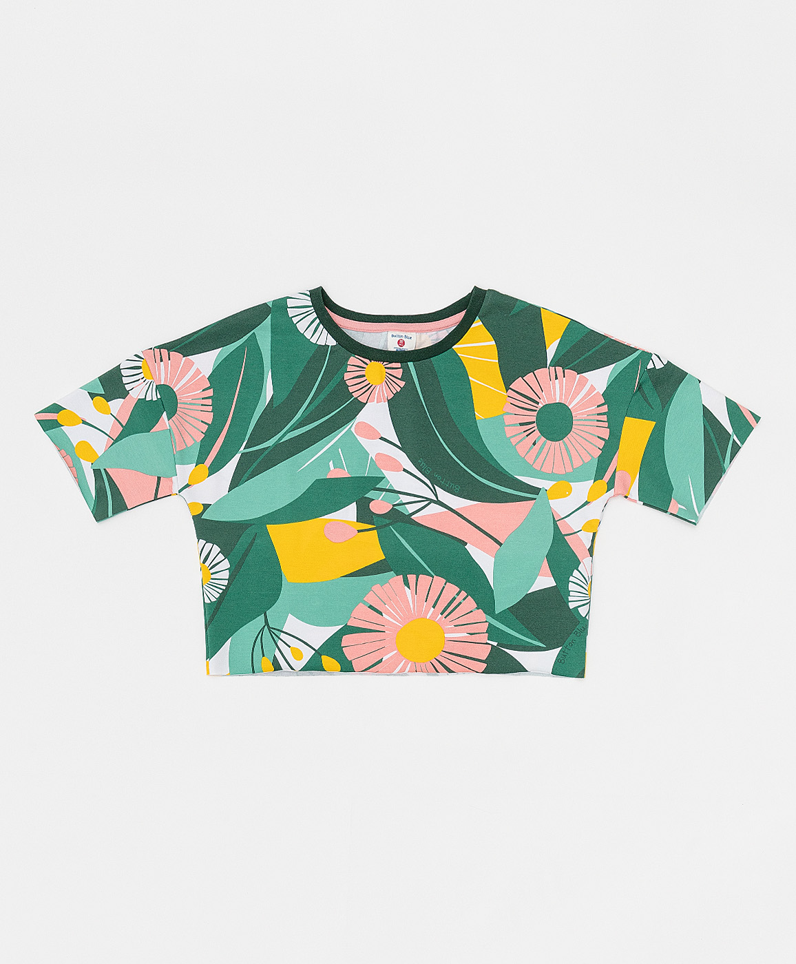 фото Зеленая футболка button blue