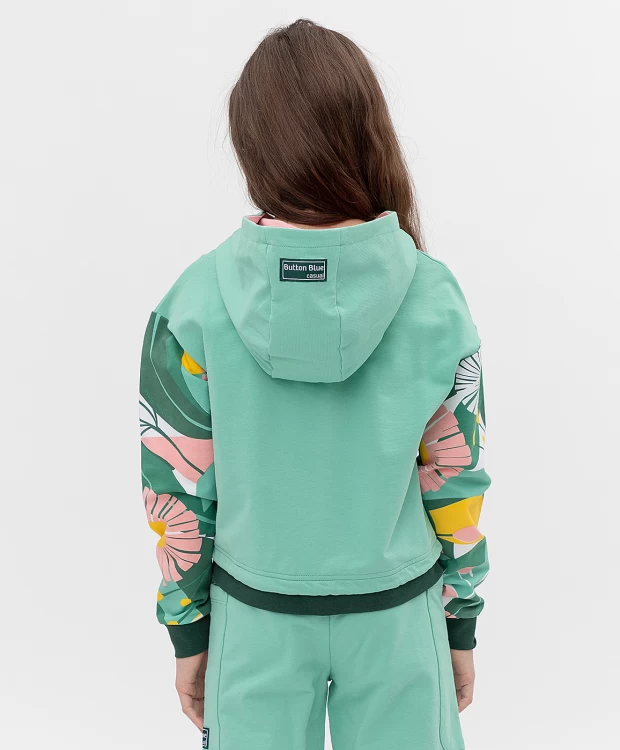 фото Зеленое худи button blue (146)