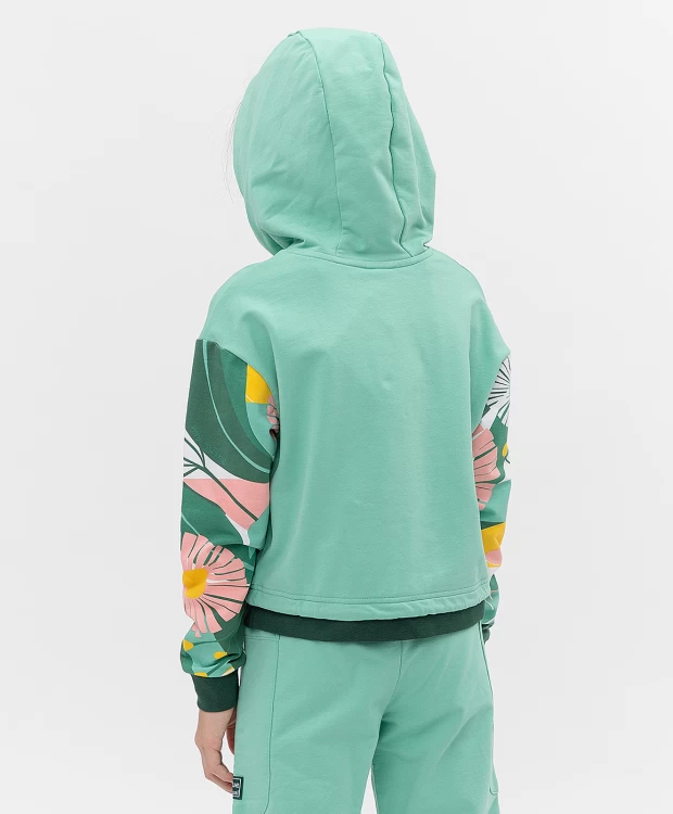 фото Зеленое худи button blue (146)