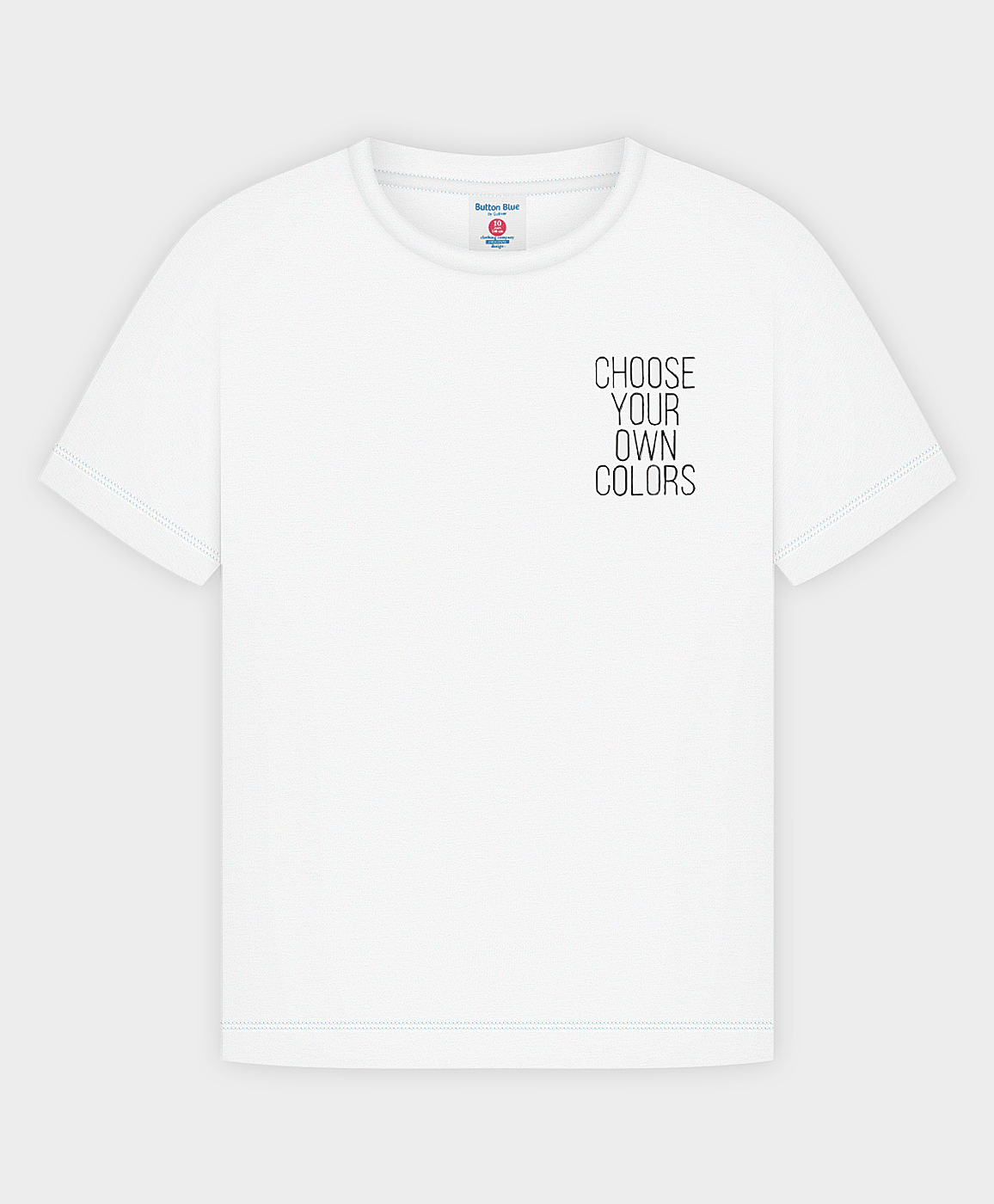 фото Футболка белая button blue