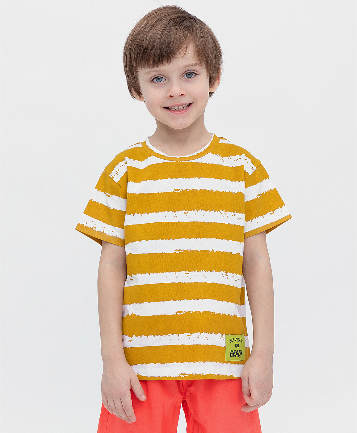 фото Футболка бежевая button blue