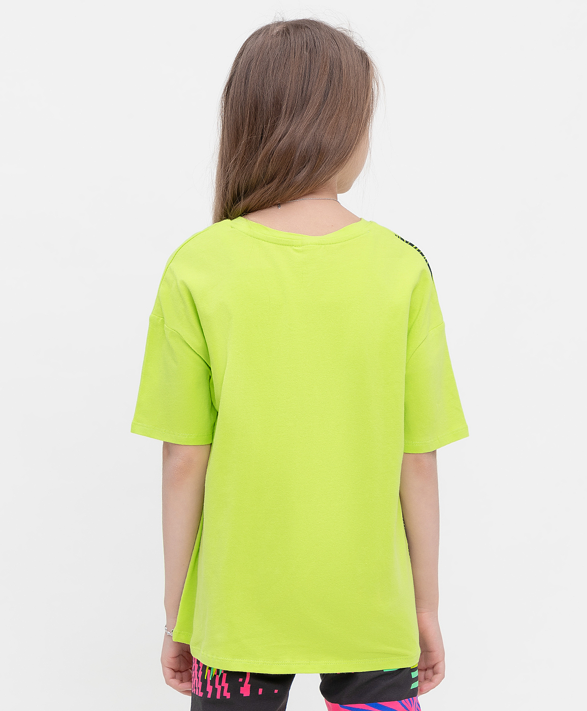 фото Футболка оверсайз салатовая button blue