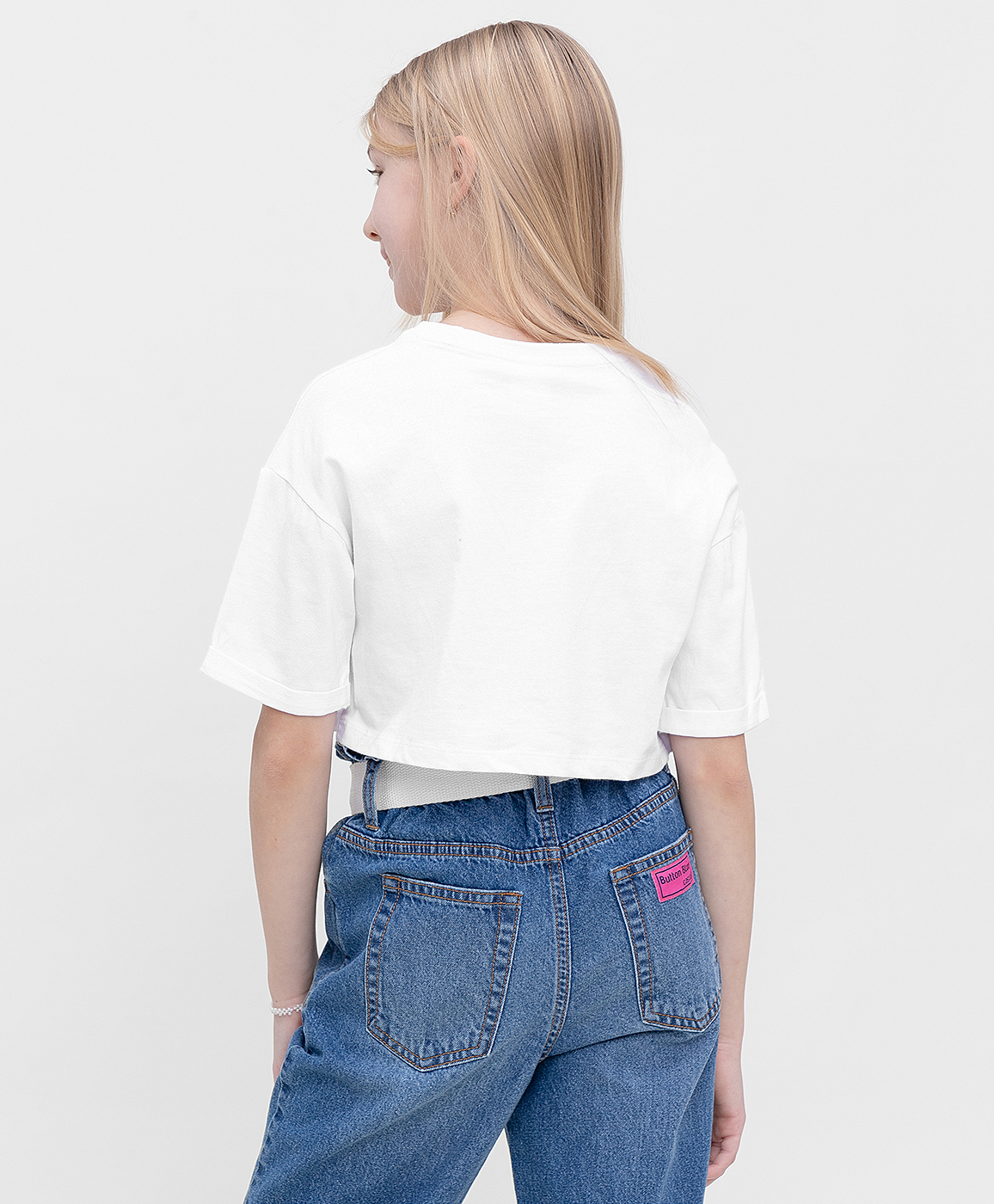 фото Футболка белая button blue