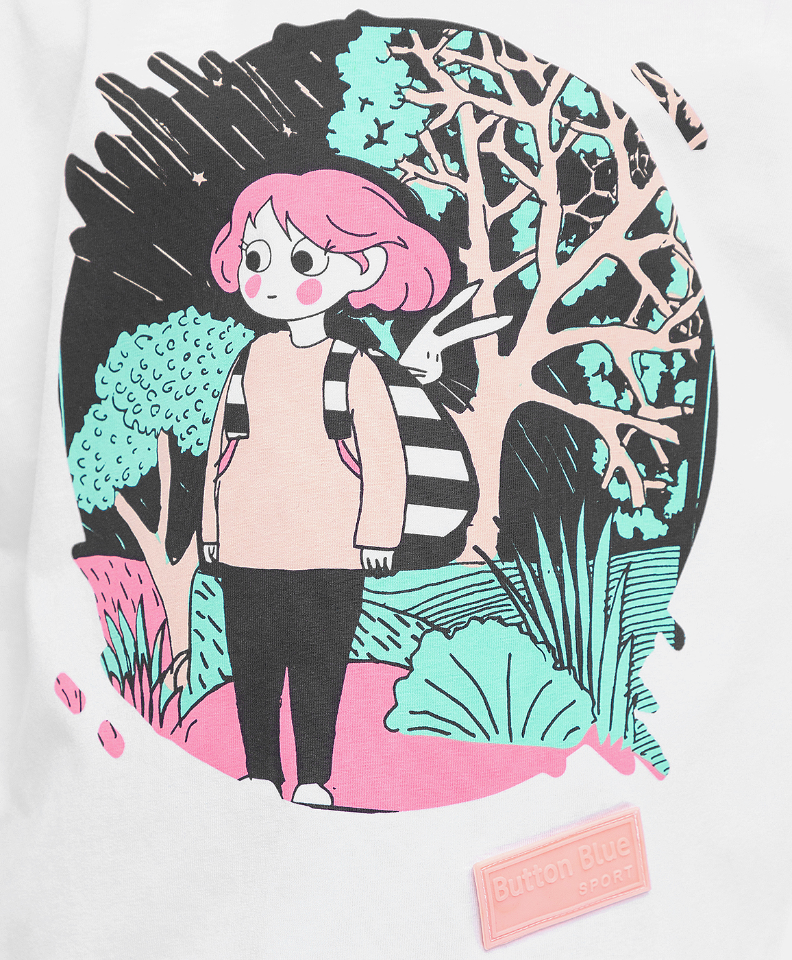 фото Футболка белая button blue