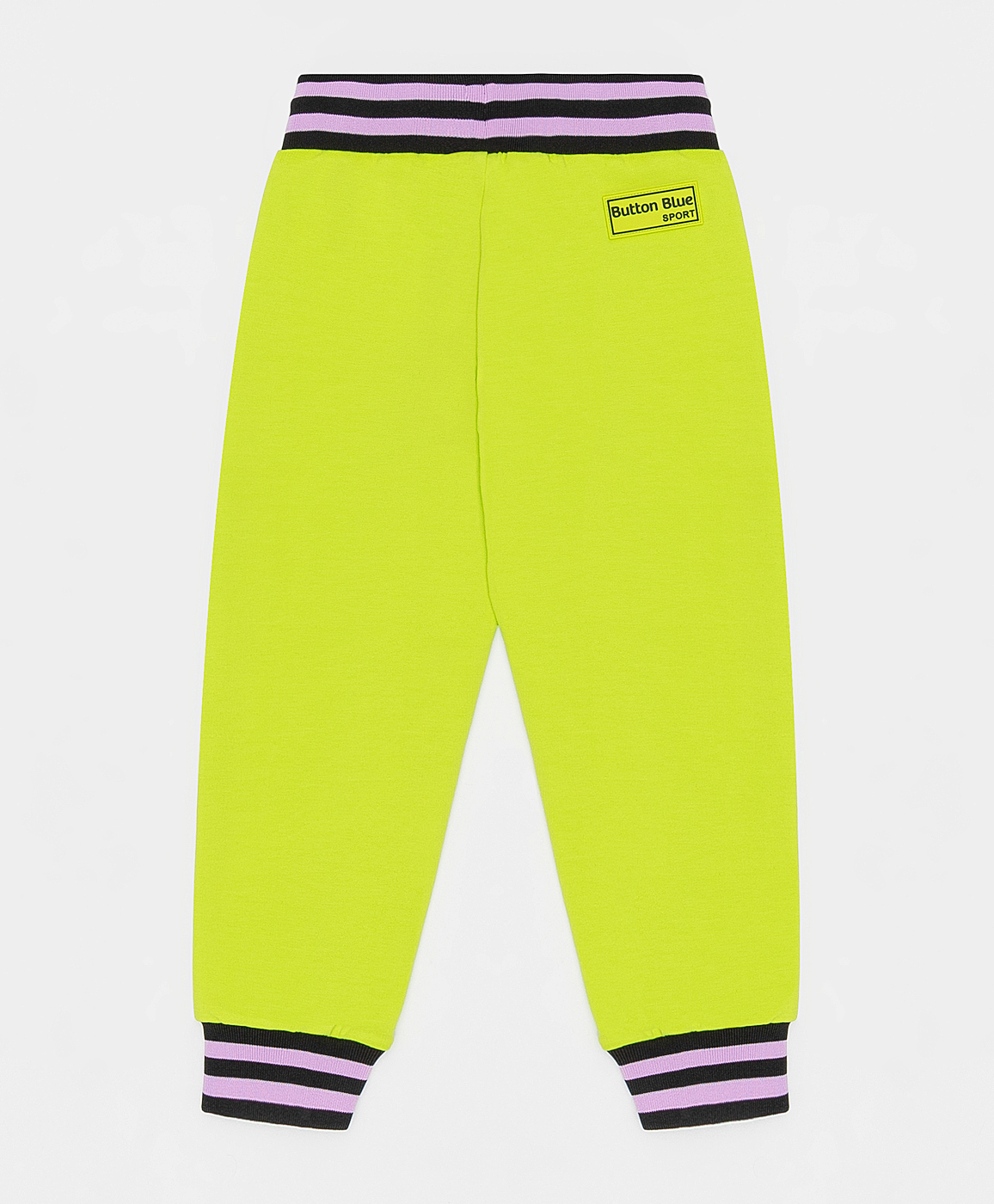 фото Брюки из футера салатовые button blue