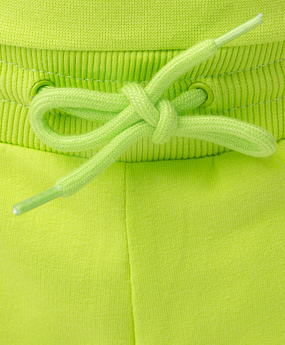 фото Брюки трикотажные с поясом на резинке салатовые button blue