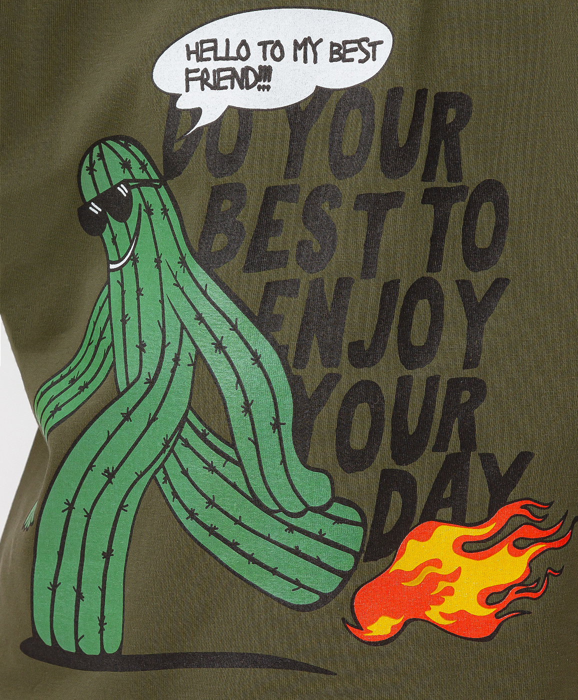 фото Футболка с коротким рукавом цвета хаки button blue