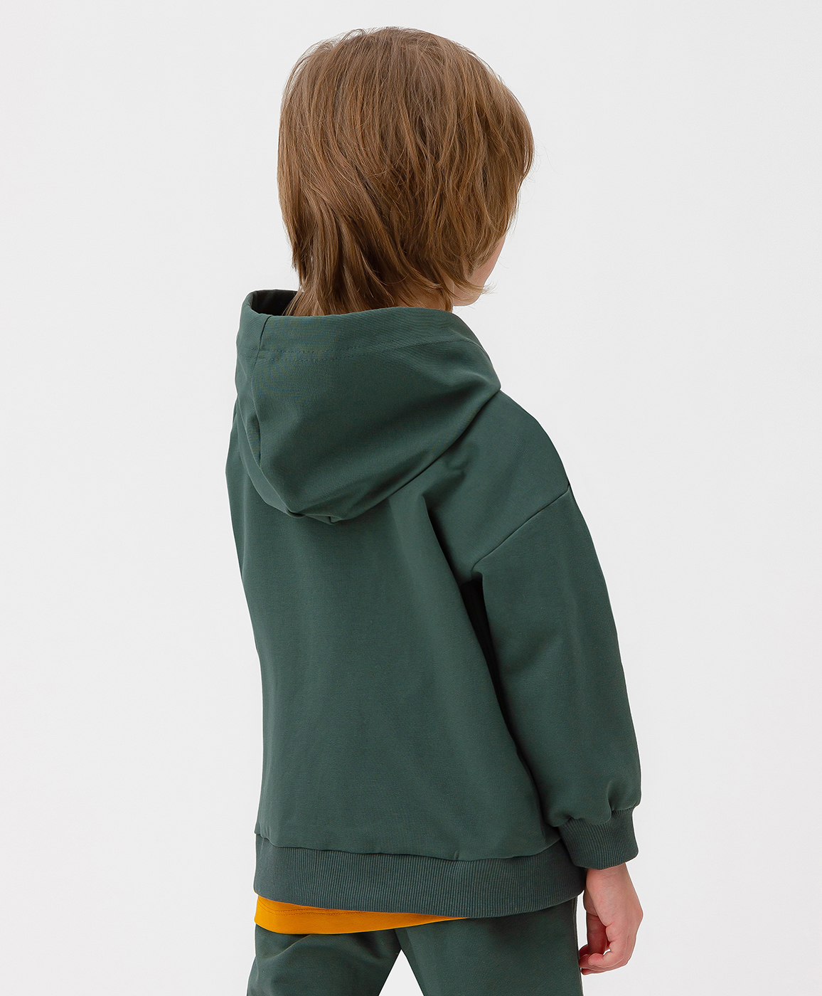 фото Толстовка с капюшоном на молнии зеленая button blue