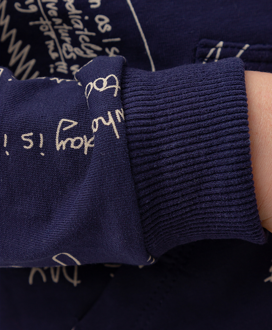 фото Толстовка трикотажная с капюшоном темно-синяя button blue