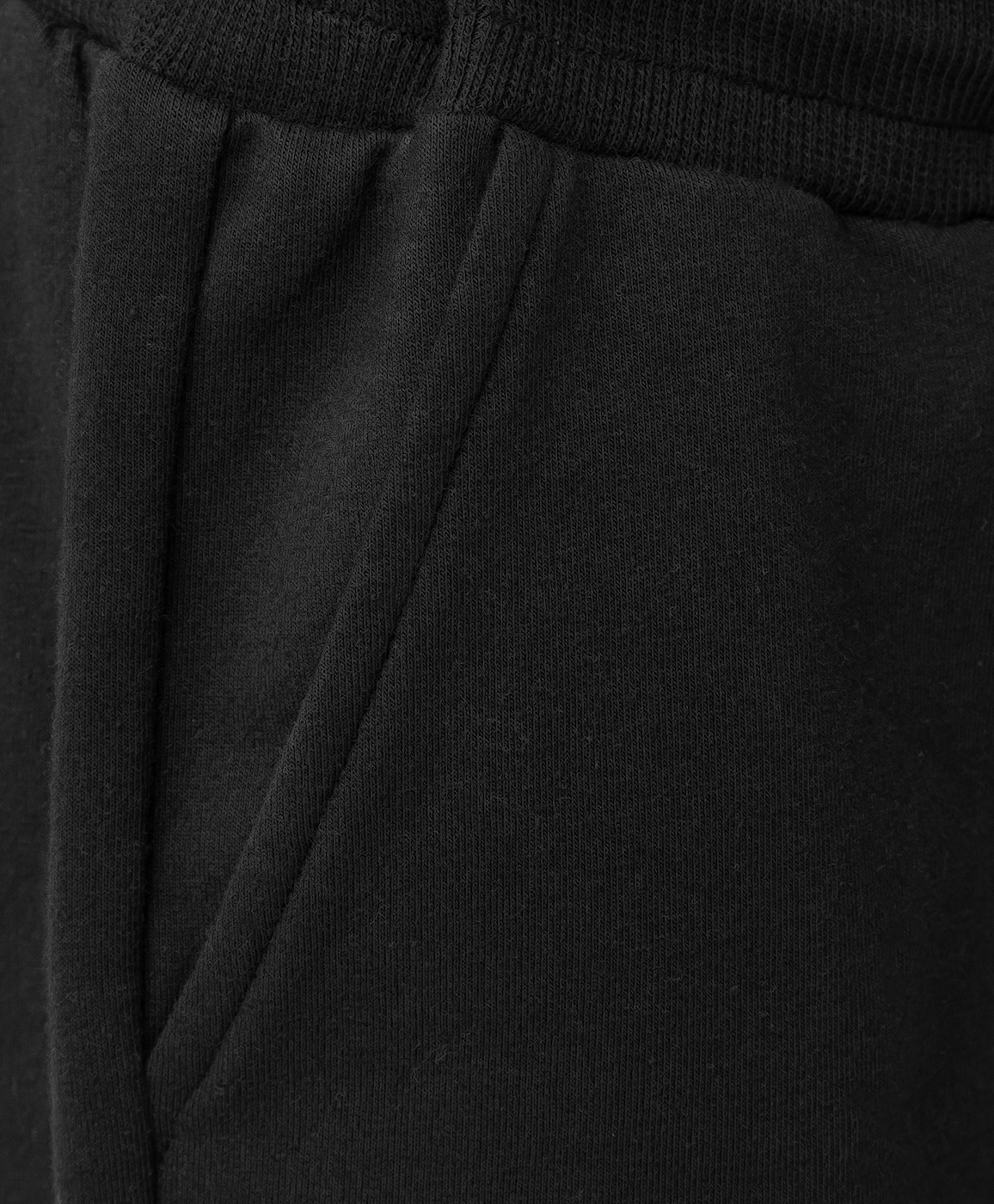 фото Брюки трикотажные с поясом на резинке черные button blue