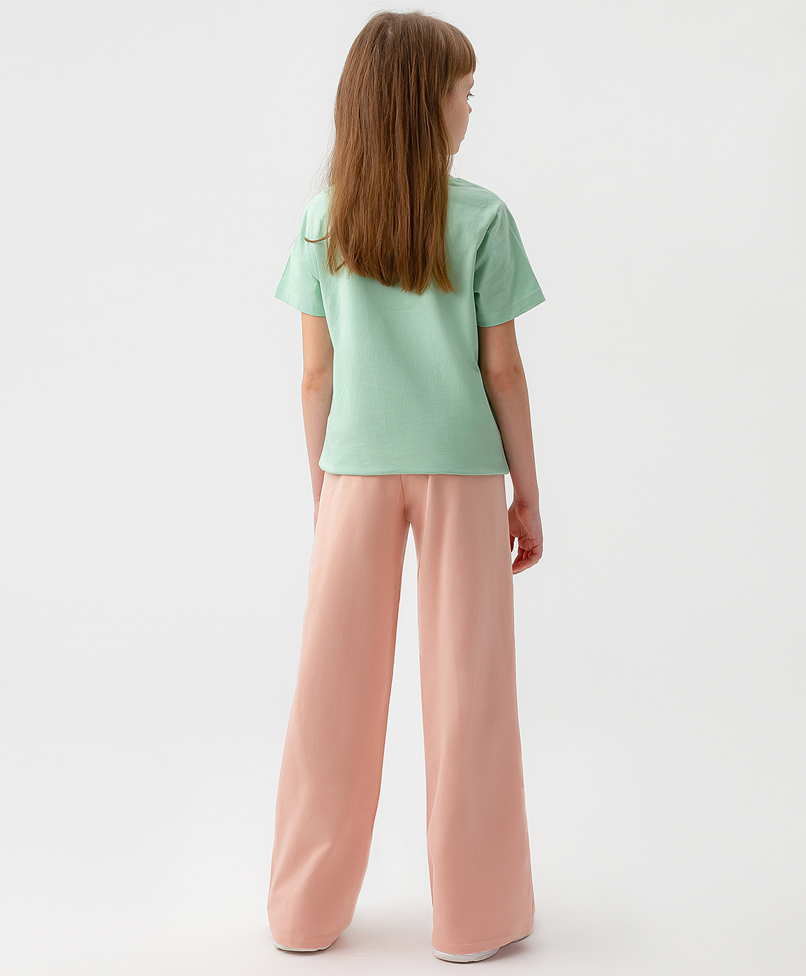 фото Брюки-кюлоты с поясом на резинке розовые button blue