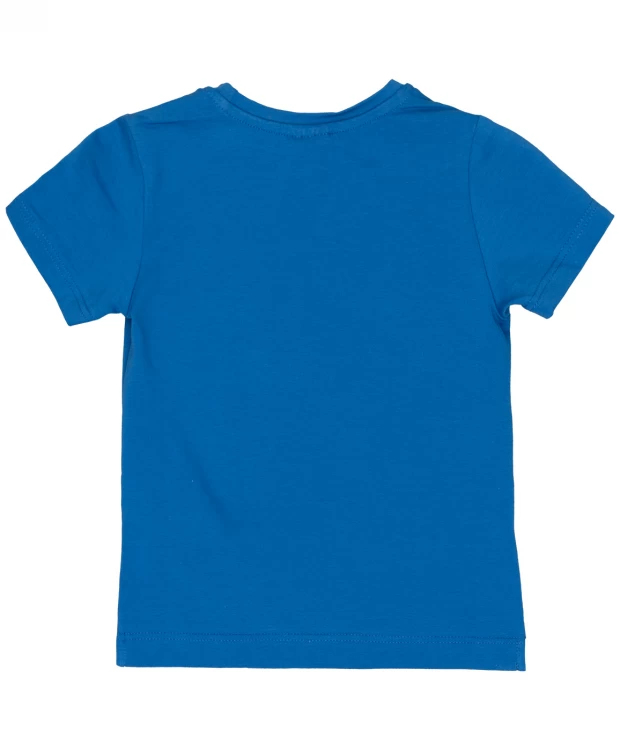 фото Синяя футболка с принтом button blue (140)