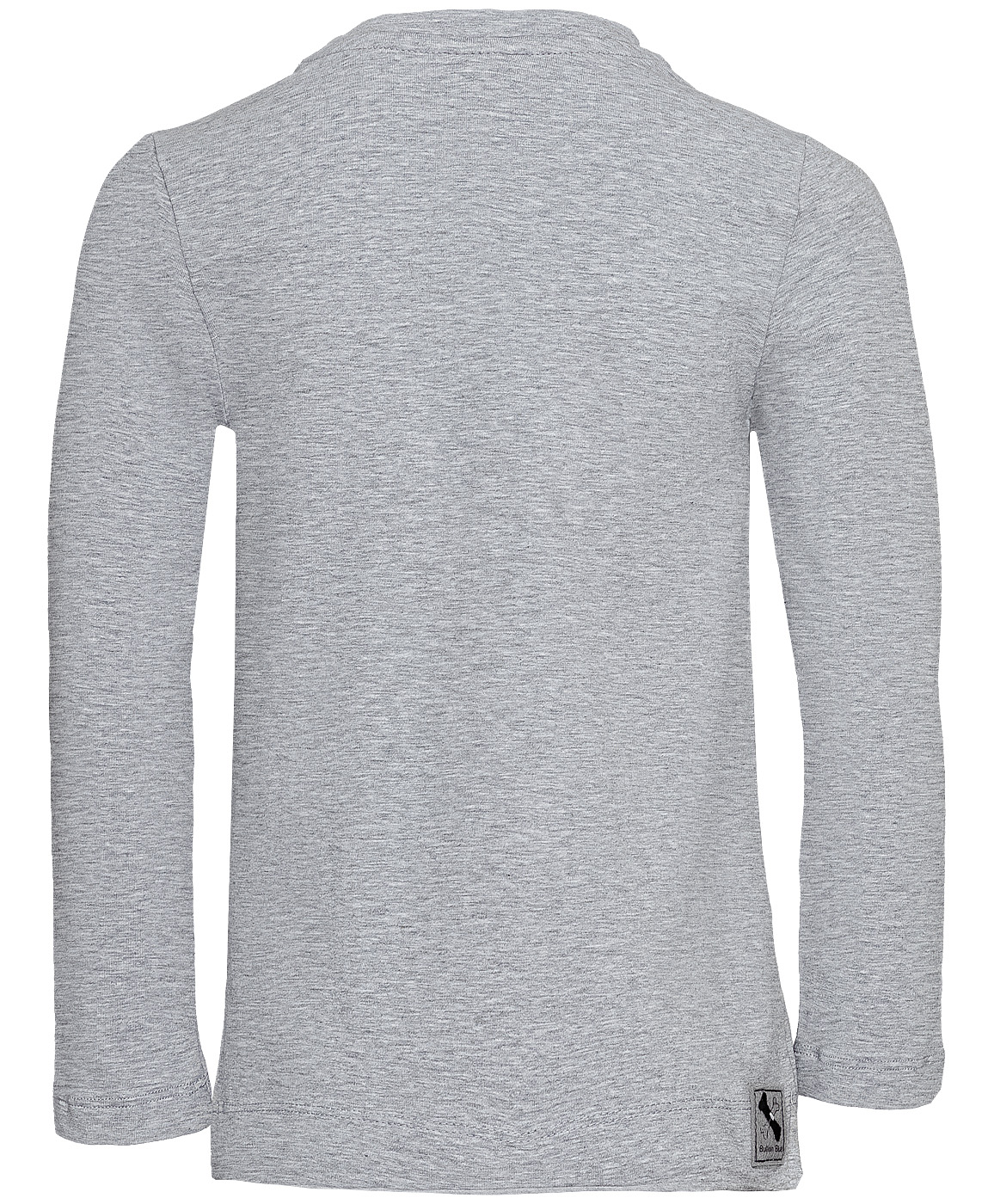 фото Серая футболка с длинным рукавом button blue