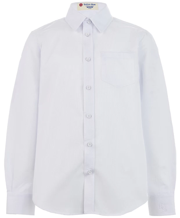 фото Белая фактурная рубашка button blue (140)