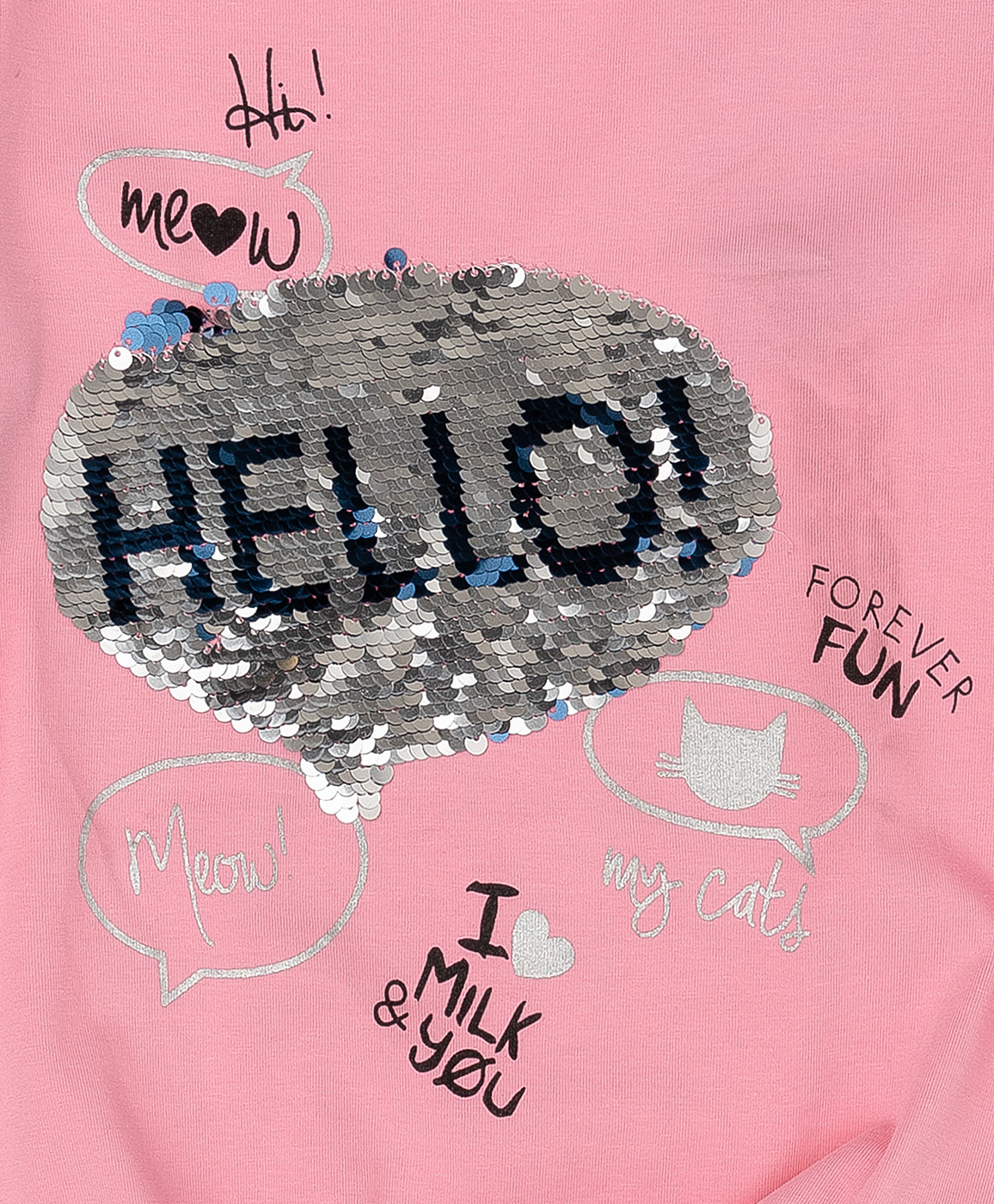 фото Розовая футболка с пайетками button blue