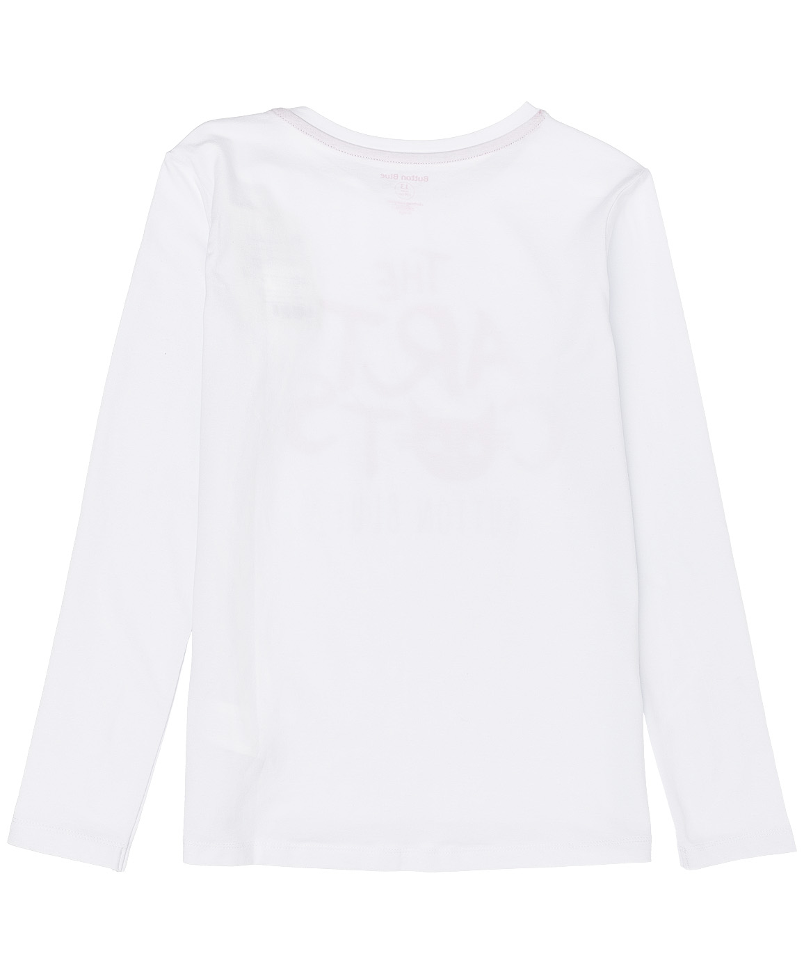 фото Белая футболка с длинным рукавом button blue