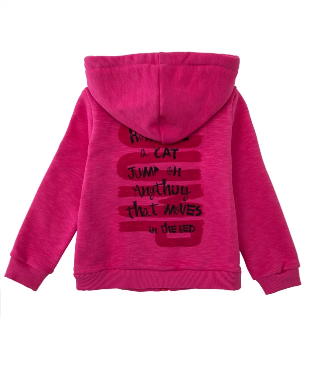 фото Розовая толстовка с капюшоном button blue (140)