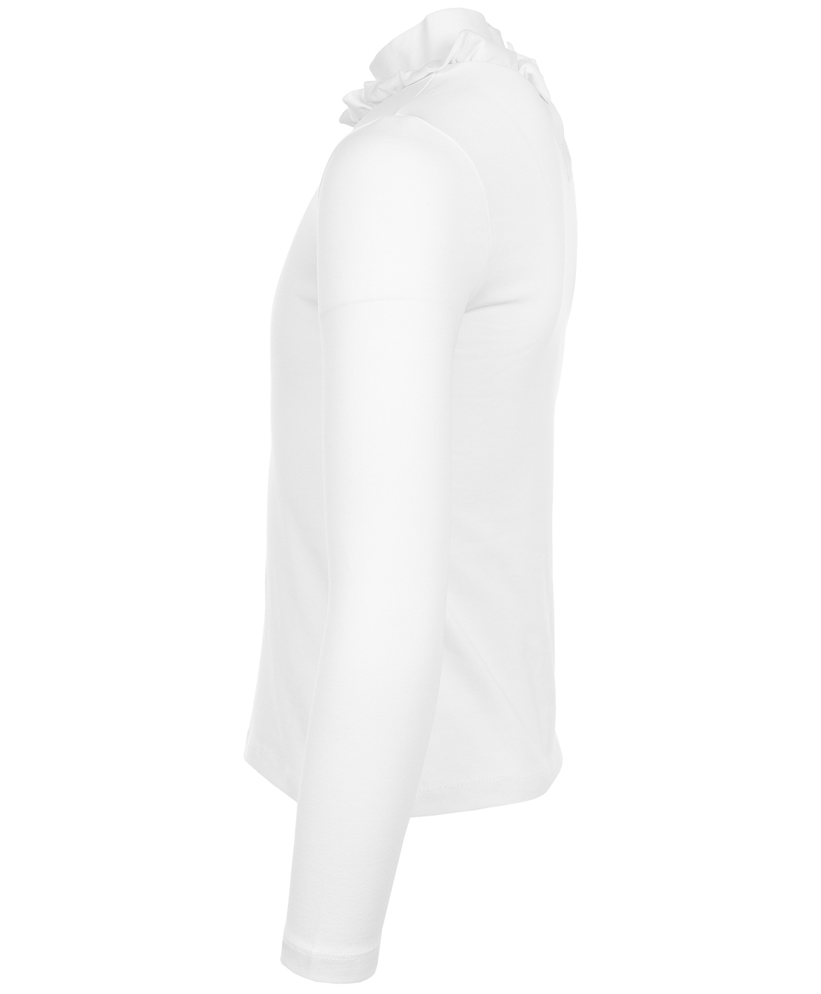 фото Белая футболка с длинным рукавом button blue