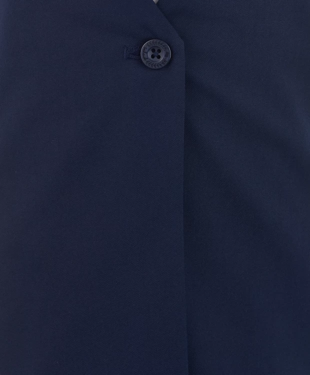 фото Синий удлиненный жилет button blue (122)