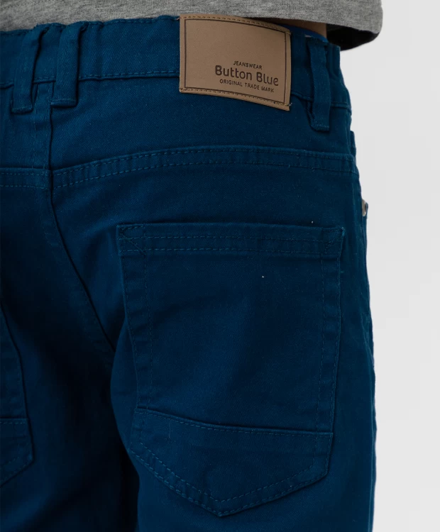 фото Темно-синие твиловые брюки button blue (158)