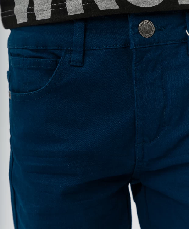 фото Темно-синие твиловые брюки button blue (158)