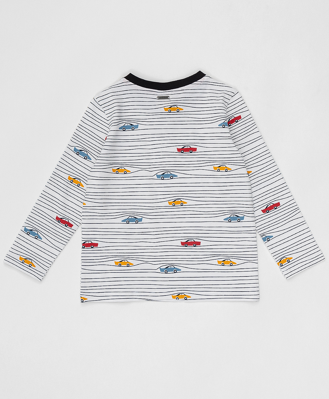 фото Белая футболка с длинным рукавом button blue