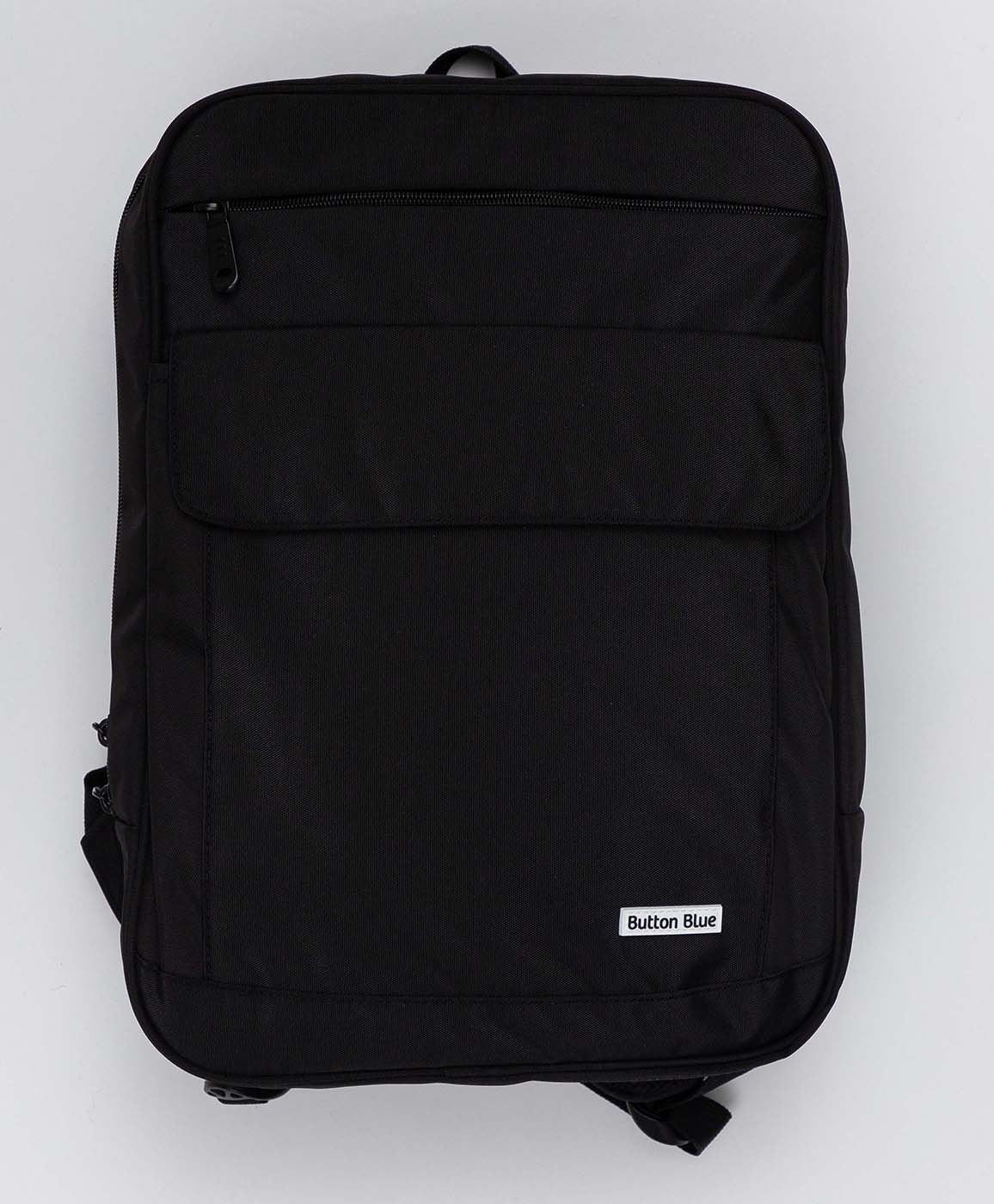фото Черный рюкзак с плотной спинкой button blue