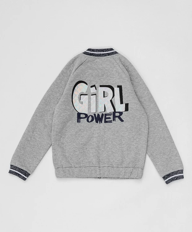 фото Серая стеганная толстовка button blue (146)