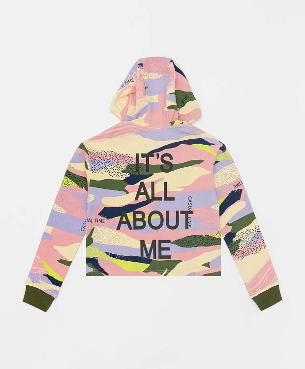 фото Толстовка на молнии с принтом button blue (140)