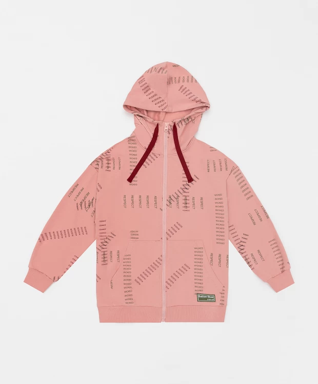 фото Толстовка на молнии из футера button blue (158)