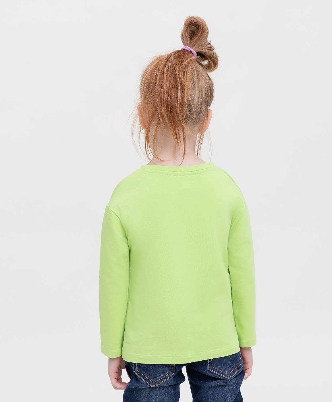 фото Футболка с длинным рукавом салатовая button blue